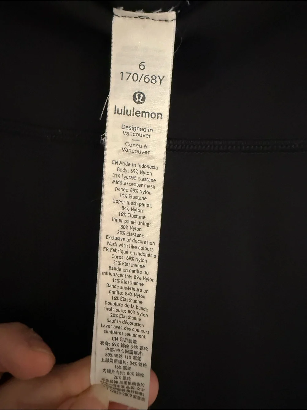 Lululemon Wunder Under Mix & Mesh High Rise 28” Leggings Black Size 6